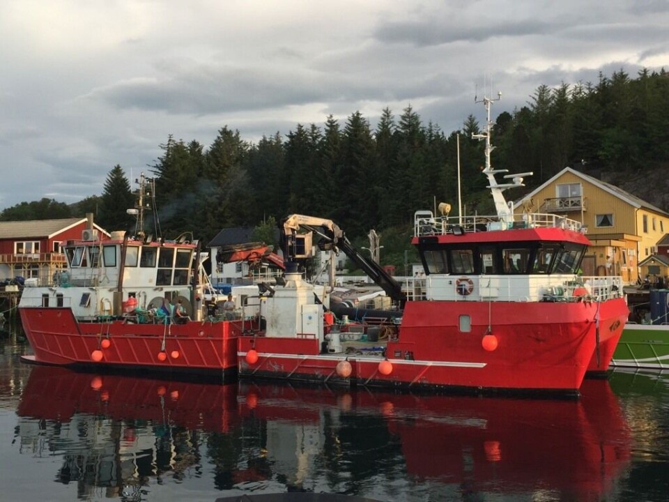 'Aqua Power' og 'Aqua Multi' på Bessaker. Foto: Aqua Seaworks AS