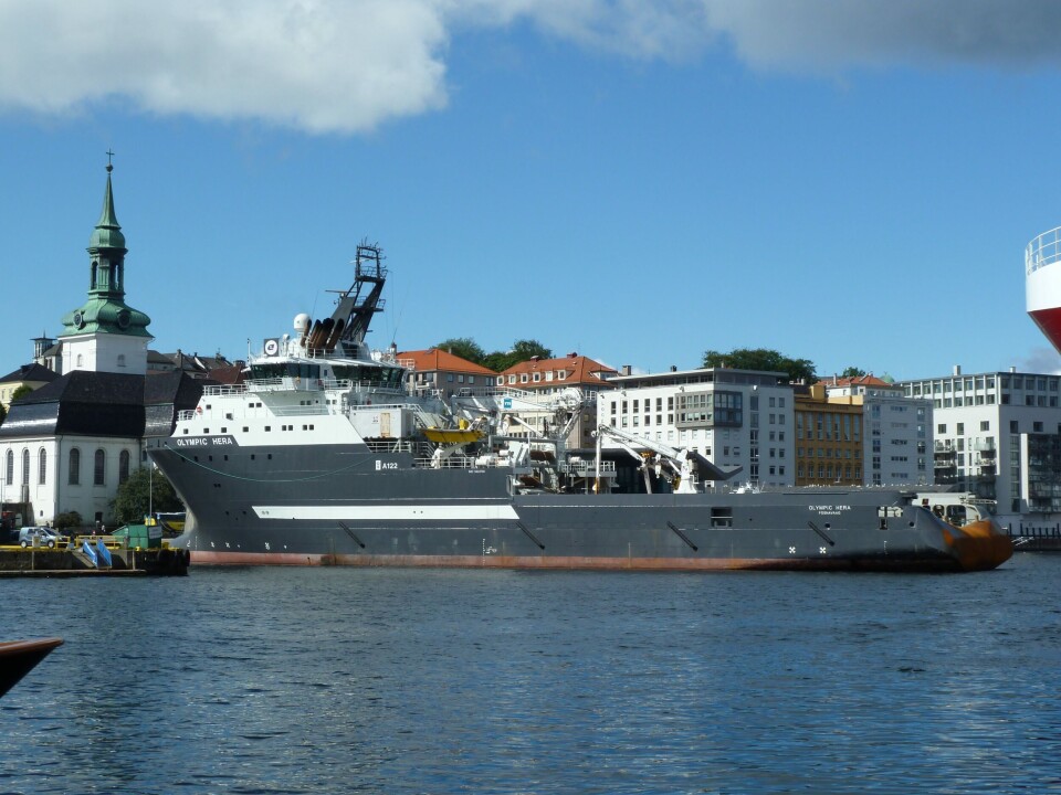'Olympic Hera' blir nå 'Skandi Hera'. Foto: Asle Strønen 'Olympic Hera' blir nå 'Skandi Hera'. Foto: Asle Strønen