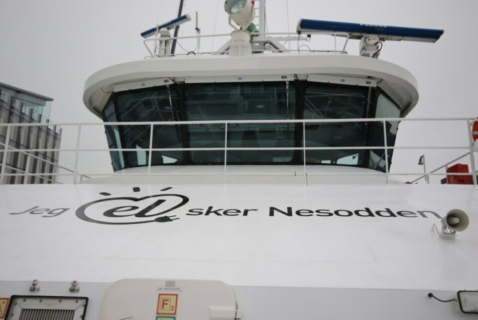 Det synes godt at det nå er elektriske båter på Nesoddsambandet. Foto: Ruter AS.