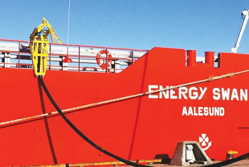 Themis Safe under testing ved basen i Tananger i oktober. Fartøyet som ble benyttet var Golden Offshores “Energy Swan”.