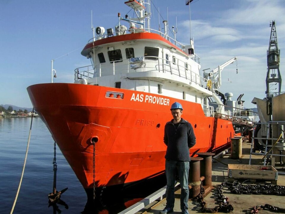 Alexander Aas, daglig leder i Aas Kystservice sier de nå har startet å gjøre serviceoperasjoner med deres nye fartøy 'Aas Provider.' Foto: Aas Kystservice.