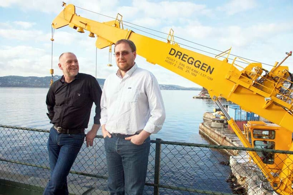 Markedssjef Morten Jervell Pettersen og adm.dir. Halldor Rongve ønsker sin nye eier velkommen, og mener Palfinger Dreggen vil bli ytterligere styrket av det nye eierskapet.
