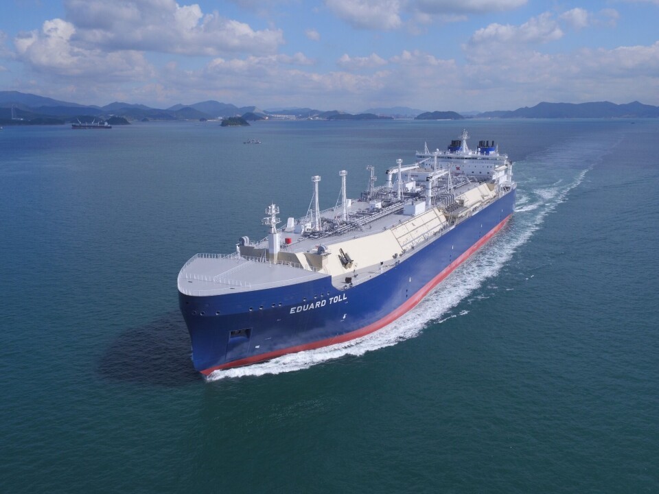 TeeKay sin LNG-tanker 'Eduard Toll' klarte å seile gjennom Nordøstpassasjen på vinterstid. Foto: TeeKay