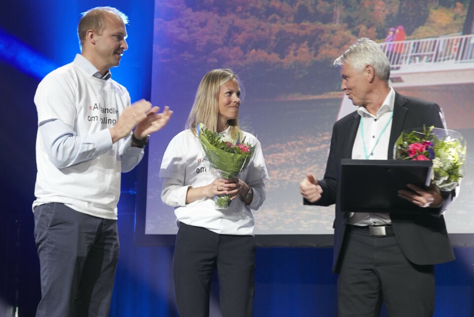 Brødrene Aa vant Sivaprisen 2018 på kr. 300.000. Administrerende direktør Tor Øyvin Aa mottok prisen i Trondheim Foto: Jarle Nyttingnes.