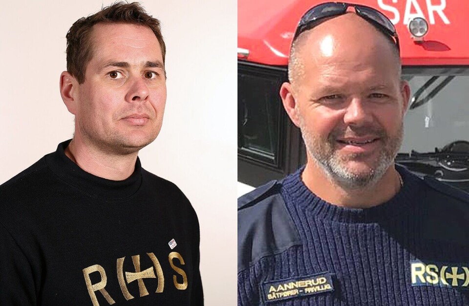 F.v. Frode Rostad og Stein Erik Aaserud har lagt ned utallige timer som frivillige i sjøredningskorpset i Mjøsa gjennom 20 år.