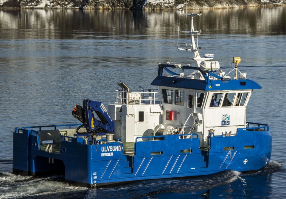 MS ULVSUND skal serve Blom Fiskeoppdrett sine lokaliteter. Foto: Moen Marin.