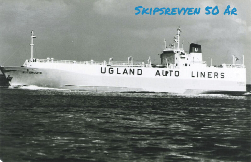 «Autoroute» ble levert til Ugland Management fra Båtservice Verft i Mandal i 1971. Foto: Sjøhistorie