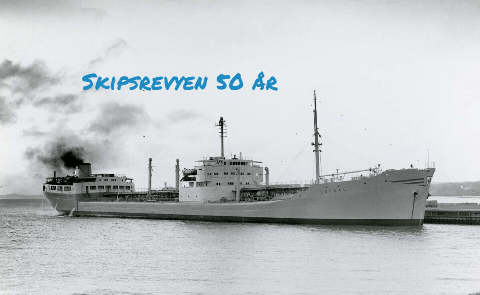 M/T «Løvdal» på 12 764 bruttotonn bygget i 1960 i Horten for rederiet Samuelsens i Farsund, er et godt eksempel på flåten som beskrives i artikkelen. Foto: Norsk Maritimt Museum