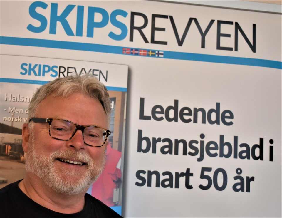 Ansvarlig redaktør i Skipsrevyen, Gustav Erik Blaalid. Foto: Helge Martin Markussen