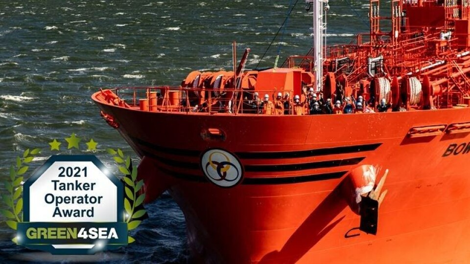 Odfjell vant internasjonal miljøpris. Foto: Odfjell.