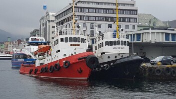 «Vulcanus» og søsterskipet «Skilsø» side om side i Vågen i Bergen Foto: Egil Sunde