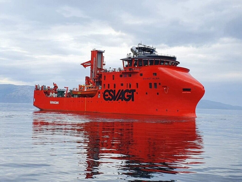Teknisk-prøvetur for «Esvagt Alba» i Sognefjorden. Foto: Havyard Leirvik AS