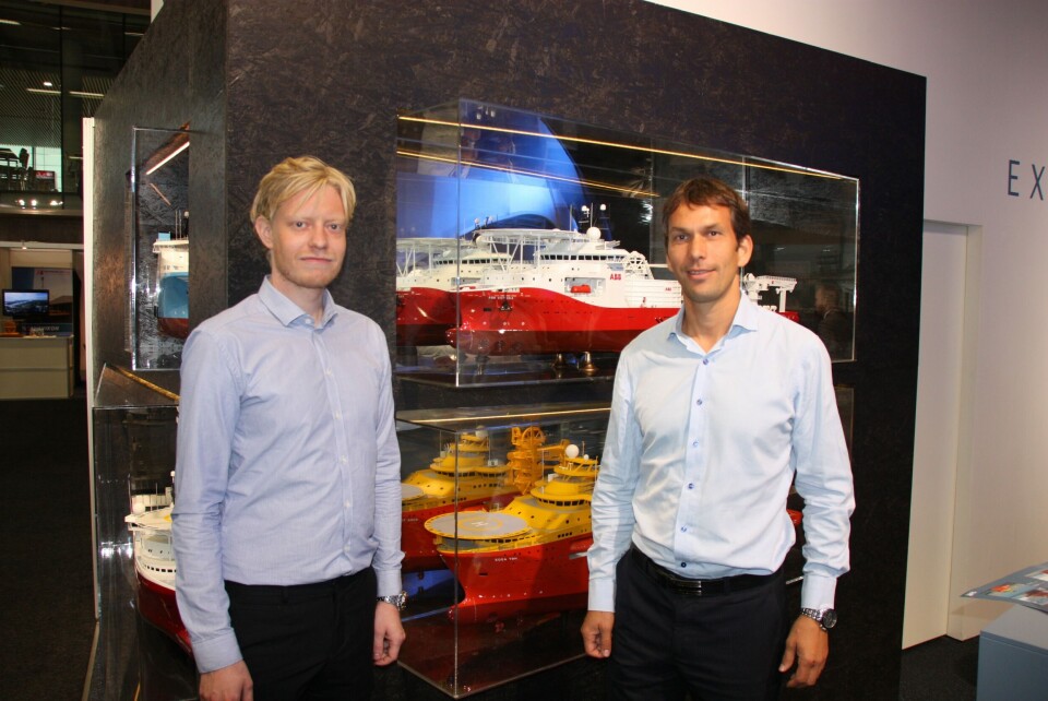 Andreas Stangeland Haavik og Tor Henning Vestbøstad i Salt Ship Design på ONS 2016.