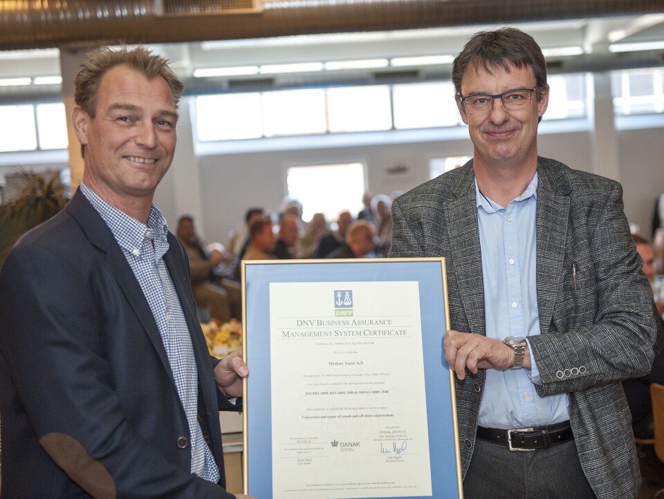 Orskov Yard A/S triple-certificeret