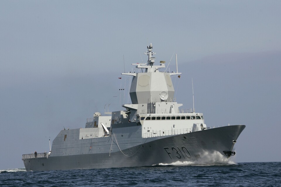 F310 KNM Fridtjof Nansen under den første ukesseilas med fartøyet.