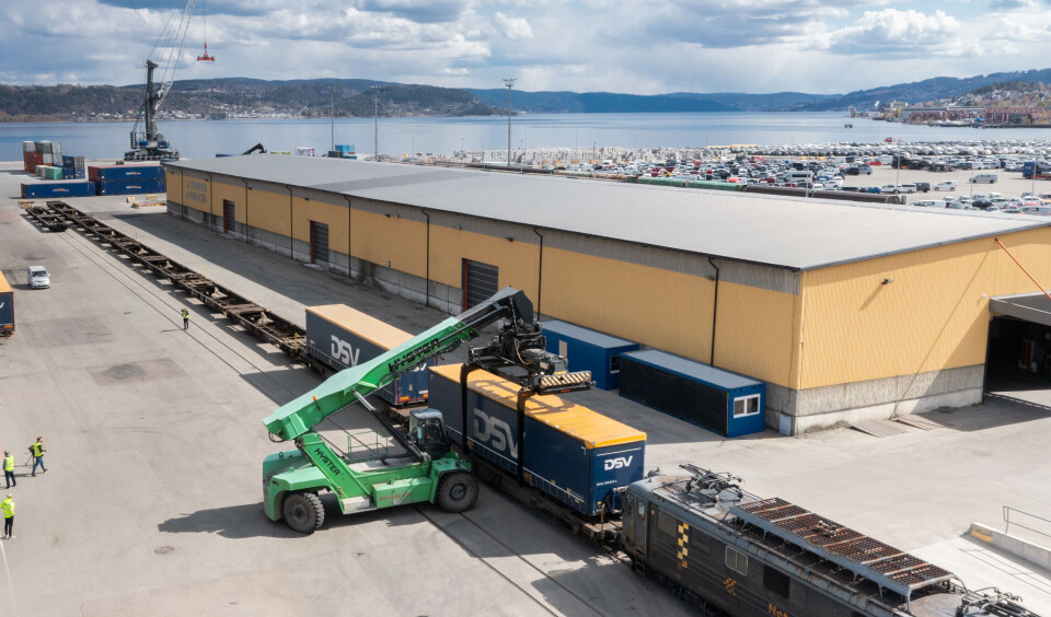 Norgips frakter nå papir fra Tyskland direkte til Drammen havn via sjøveien ved hjelp av logistikkselskapet Greencarrier Foto: Drammen Havn
