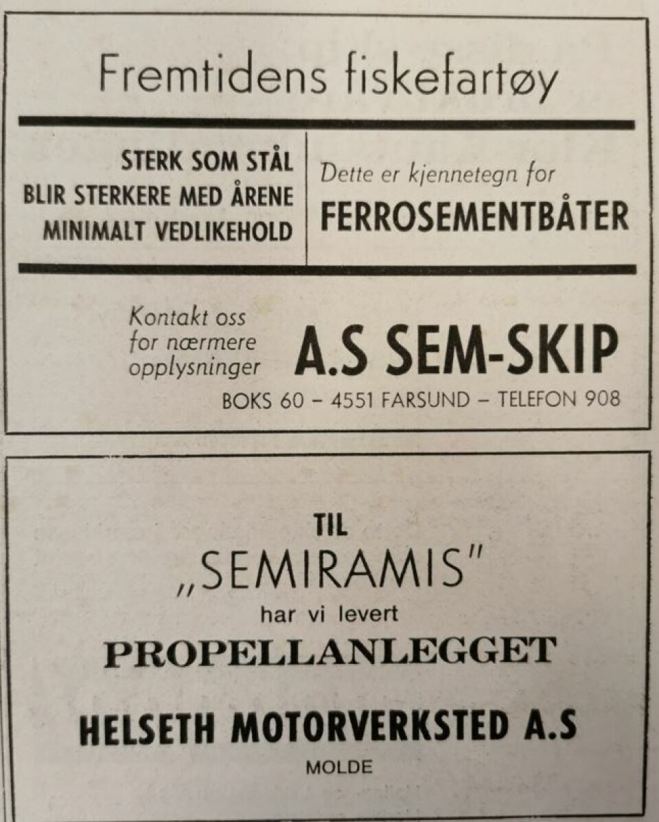 Ferrosementbåten er blitt en suksess