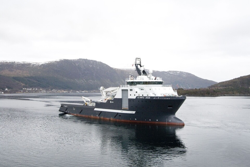 Bildet viser AHTS “Olympic Zeus”. Foto: Ulstein Verft