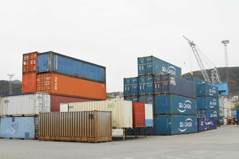 Motiv fra Bergen havn i oktober 2010.