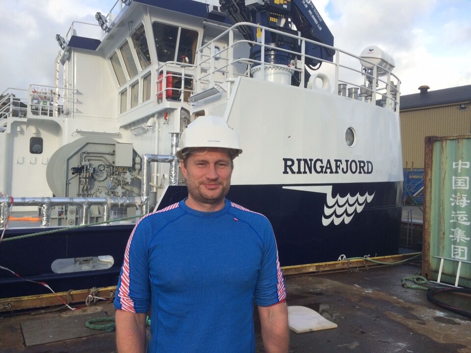 Adm.dir. Hugo Strand i Fitjar Mek. Verksted AS er styreformann i Norske Skipsverft Salgs- og Markedsorganisasjon.