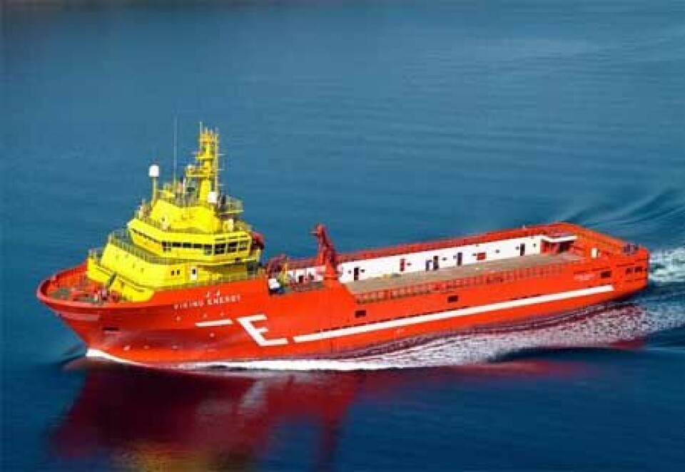 Illustrasjonsfoto: Eidesvik Offshores forsyningsskip «Viking Energy». Rederiet besluttet nylig også å bygge om konstruksjonsskipet «Viking Acergy» til hybrid batteridrift. Etter denne ombyggingen vil tre fjerdedeler av rederiets flåte operere med hybrid batteridrift.