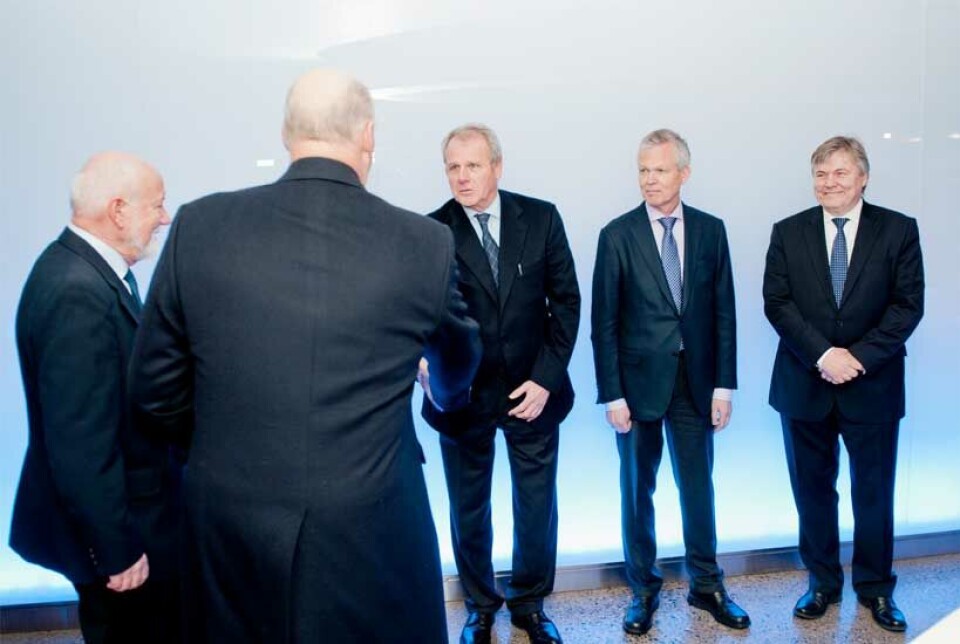 HM Kong Harald var tilstede på Frammuseet i forbindelse med 100 årsjubileet for erobringen av Sydpolen. Han la også ned grunnstenen for det nye Gjøabygget.