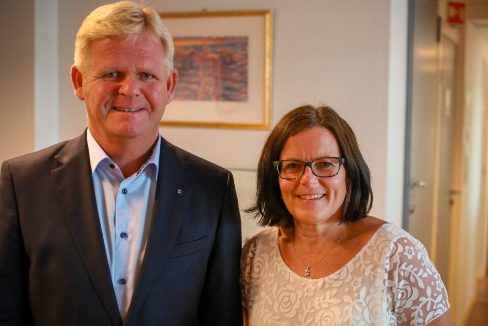 Konsernsjef Roger Granheim og økonomidirektør Grete Rekkebo Brovoll i Torghatten kan være fornøyd med første halvår. Foto: Pressefoto/nordnorsk Kommunikasjon