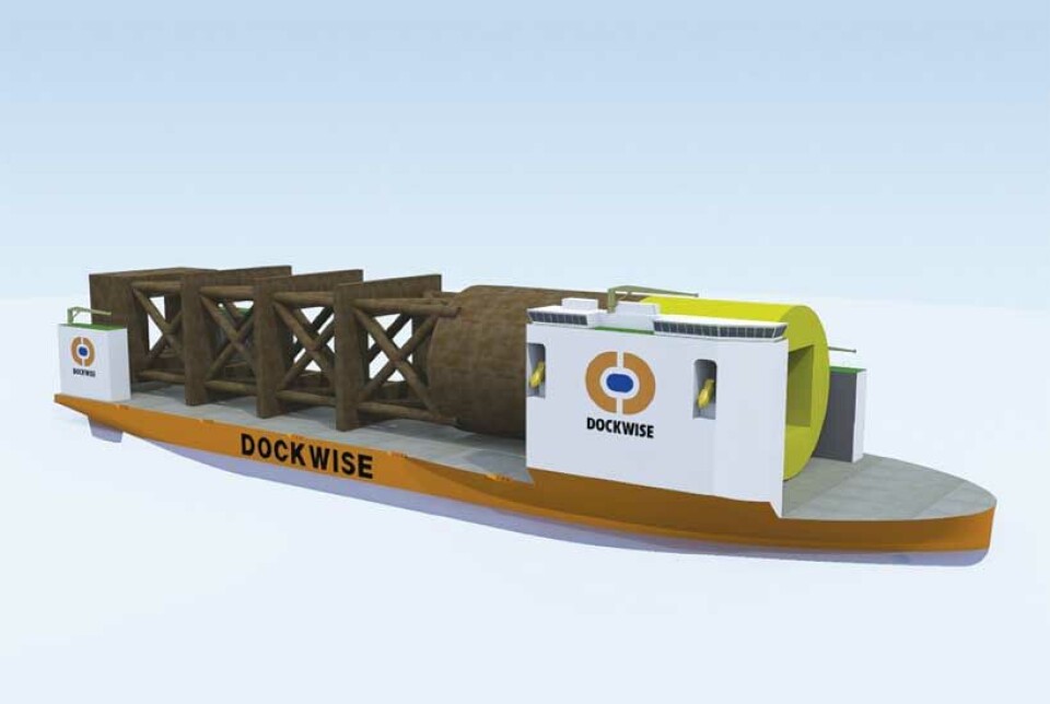 Big semi-submersible monohull vessel