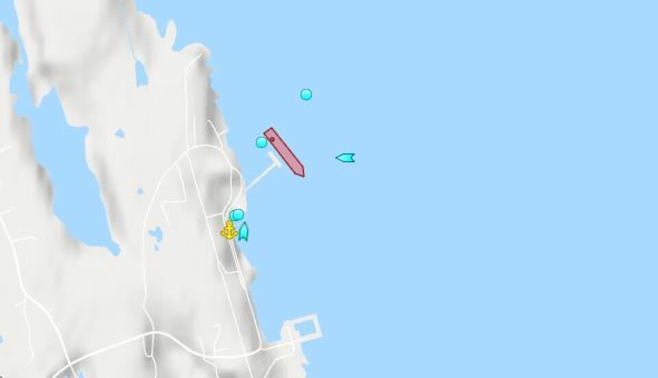 Skjermdump: Marinetraffic