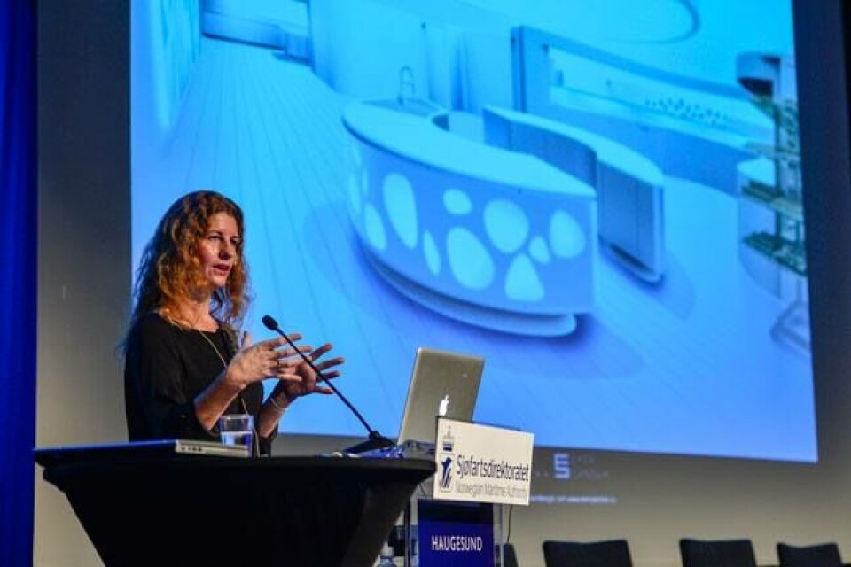 Katinka von der Lippe presenterte filosofien for fremtidens bysseløsning. Foto: SD