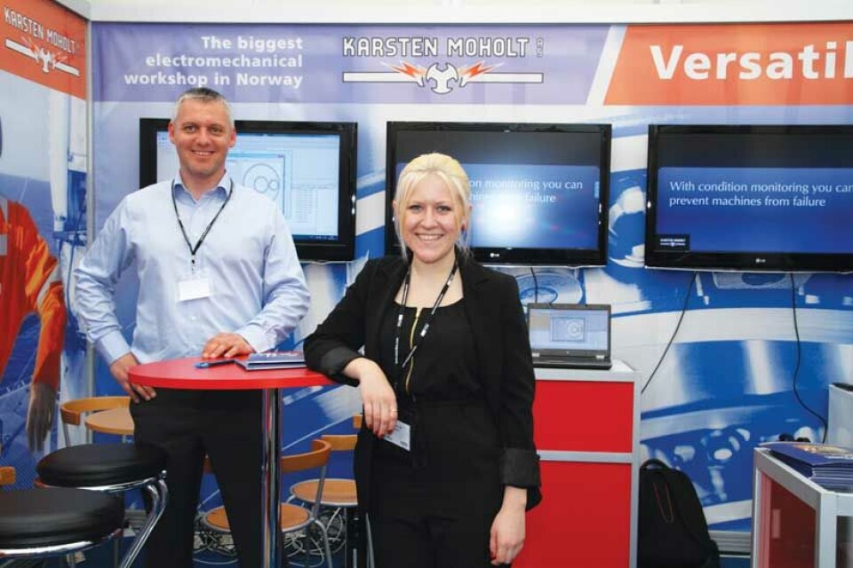 Fra venstre: Leder for Avdeling for tilstandsbasert vedlikehold ved Karsten Moholt, Tommy Glesnes, og markedskoordinator, Giedre Malinauskaite.