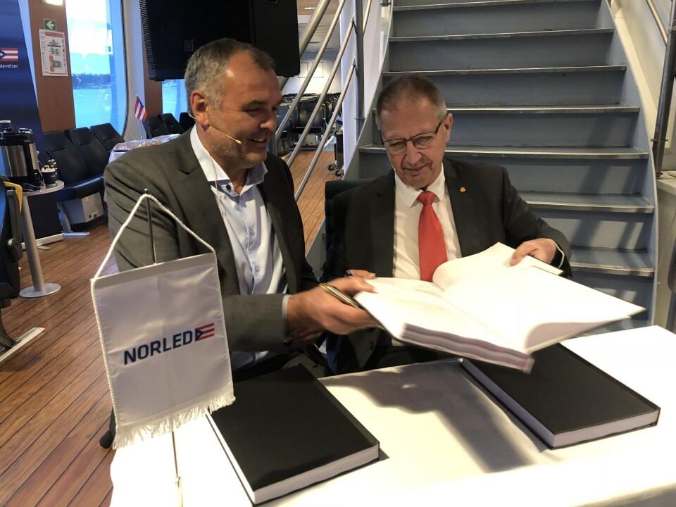 Ingvald Løyning og Terje Moe Gustavsen Foto: Knut Opeide
