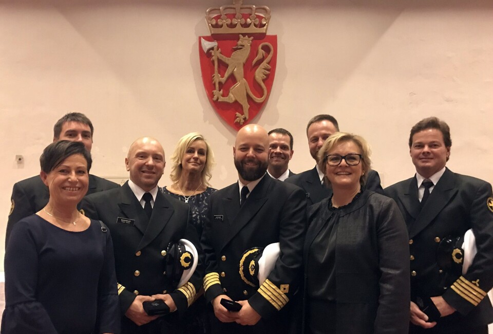 Bøysen, maskinsjef Ingi Weihe, maskinsjef Helge Reppe, personalkonsulent Lena Berggren, skipsfører Lars-Petter Helminsen, beredskapssjef Ronny Pedersen, styrmann Øyvind G. Sundquist, generalsekretær Rikke Lind og maskinsjef Jonas Dahlen.