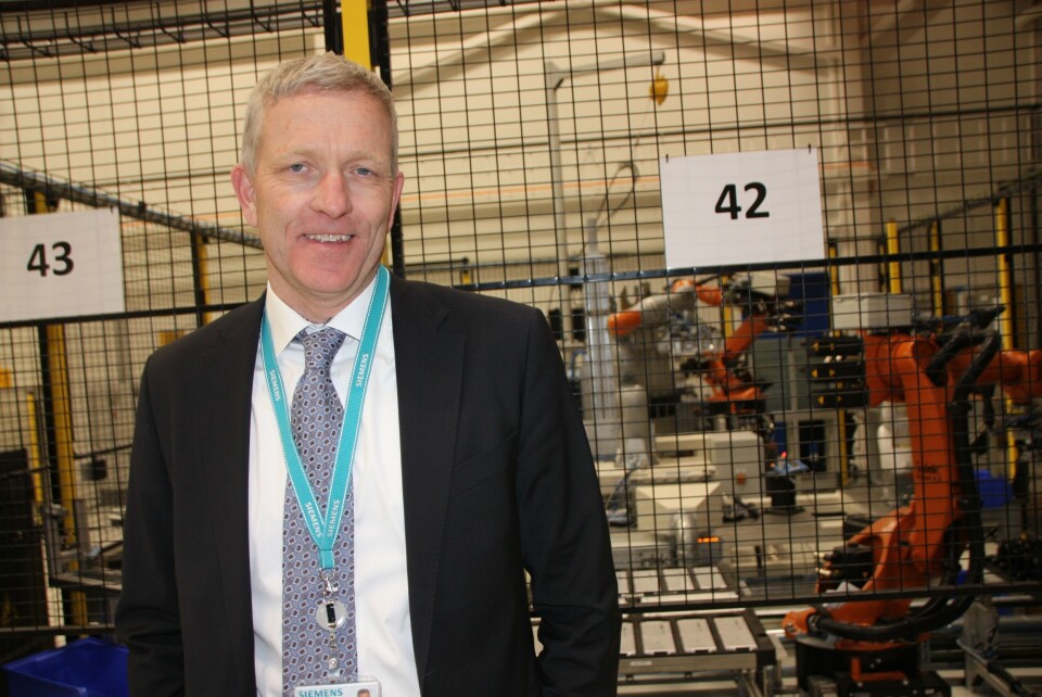 - Det er ingen tvil om at Høyre og FRP har ført en politikk som har stimulert til økt grad av innovasjon og flere norske arbeidsplasser i maritim sektor, sier salgssjef i Siemens Ketil Aagesen til Skipsrevyen. Foto: Sigbjørn Larsen.