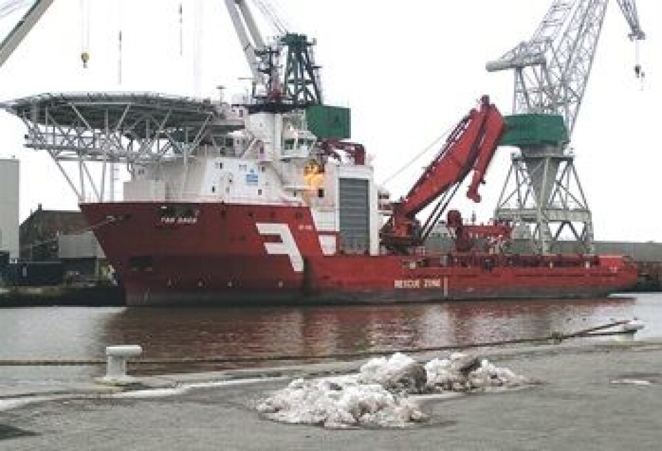 "Far Saga" er ankommet til Orskov Yard for større ombygning.