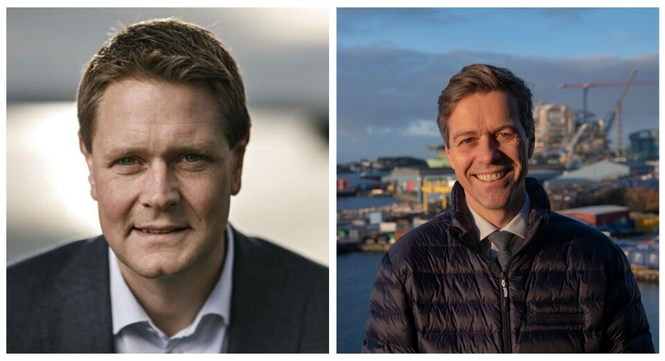 Administrerende direktør i Norges Rederiforbund, Harald Solberg og Sjøfartsdirektør Knut Arild Hareide. Foto: Rederiforbundet/Marit Nilsen - Sjøfartsdirektoratet