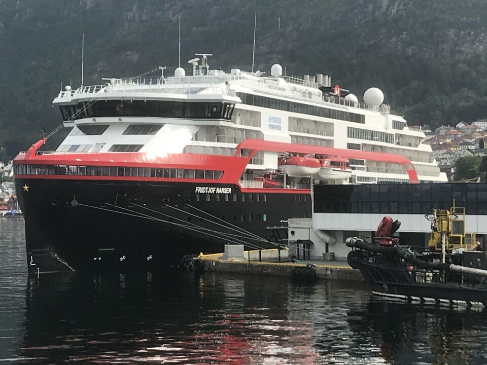 Under innspillingen av Mission Impossible 7 ble MS «Fridtjof Nansen» benyttet som hotellskip. Nå strammes NIS-regelverket inn. Arkivfoto: Sigbjørn Larsen