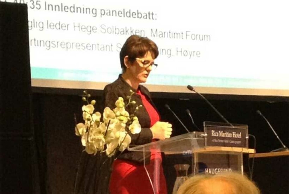 Fiskeri- og kystminister Lisbeth Berg-Hansen / Foto: @efjon (Twitter) Eilif Fjon