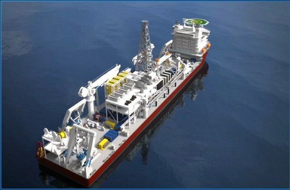Singapore-baserte SeaTech Solutions International utfører basic design for verdens første ‘seabed mining vessel’ for Marine Assets Corp (MAC) og Nautilus Minerals.Foto: Nautilus Minerals/ODT / Rolls-Royce
