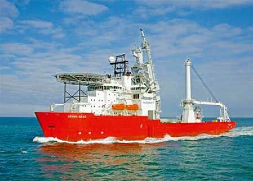 Nybygget "Seven Seas"som er klar for levering fra verftet.