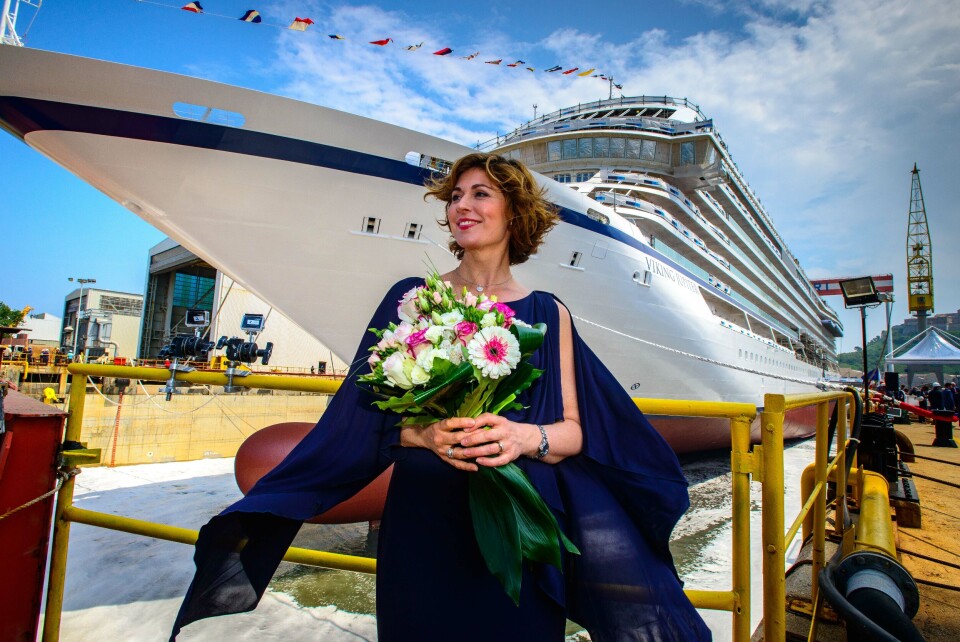 Sissel Kyrkjebø har fått æren av å være gudmor for Viking Jupiter. Skipet har Bergen som hjemmehavn. FOTO: Viking Ocean Cruises Sissel Kyrkjebø har fått æren av å være gudmor for Viking Jupiter. Skipet har Bergen som hjemmehavn. FOTO: Viking Ocean Cruises