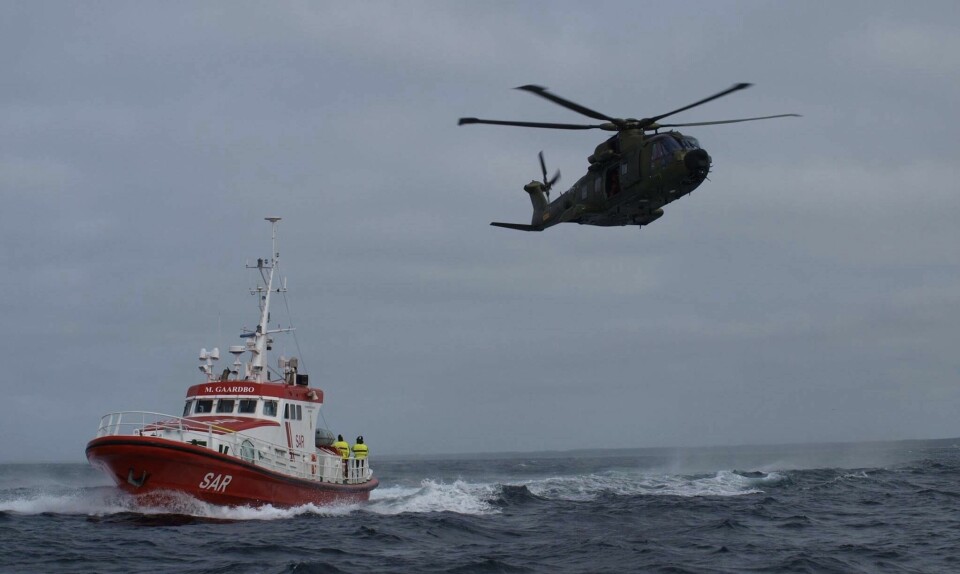 Fem mann reddet etter at skip sank. Foto: Redningsselskapet