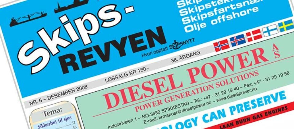 Skipsrevyen nr 6/2008 er tilgjengelig på nett