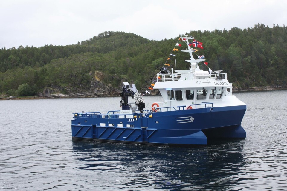 Røkterbåten Lillefix ble mandag 3. juli overlevert fra Sletta Verft til Gildeskål Forskningstasjon. Foto: Sletta Verft.