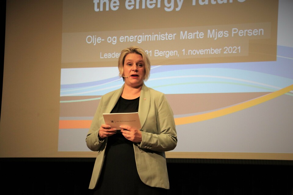 Olje- og energiminister Marte Mjøs Persen (Ap). Foto: Helge Martin Markussen