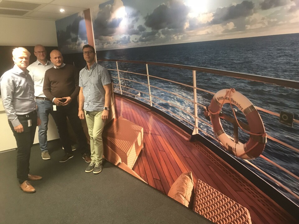 Teknotherm har laget møterom som skal forløse innovasjon og kreativitet. Her er det et som er laget som bakken på et skip. Foto: Sigbjørn Larsen