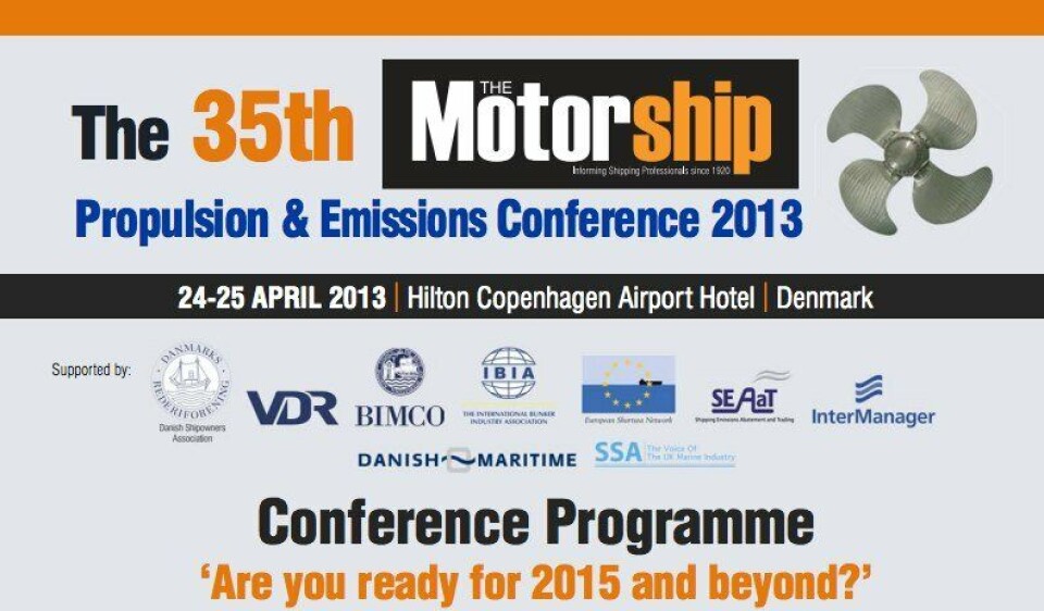 The 35th Motorship Propulsion Emissions Conference 2013 programme has been released!