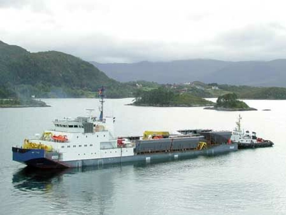 The ice breaker M/V “TULPAR“ operates in the Caspian Sea.