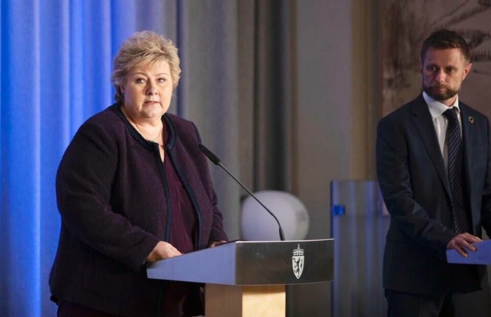 Pressekonferanse om videre tiltak i håndteringen av korona-pandemien. Foto: Jan Richard Kjelstrup, ASD