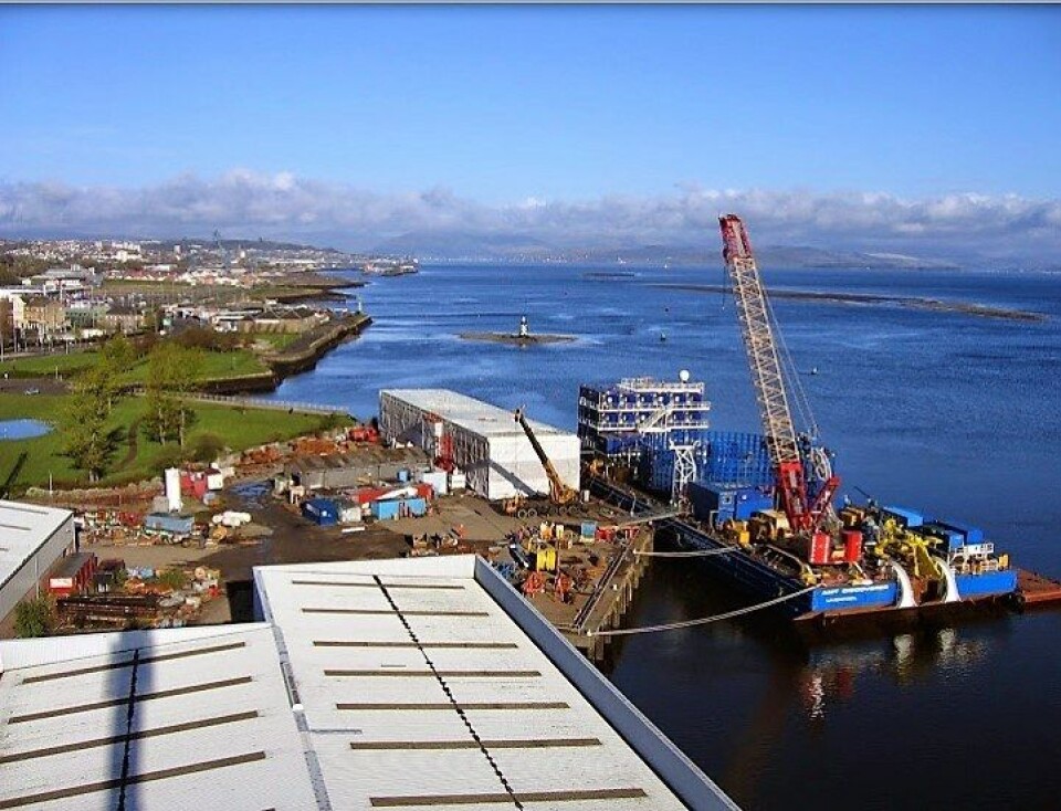 Ferguson Marine i Skottland leder foreløpig kappløpet om å bygge verdens første hydrogenferge, skriver e24. Foto: Ferguson Marine.